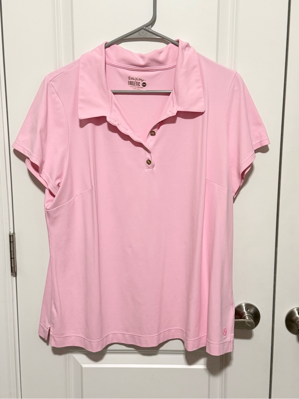 Lilly Pulitzer Luxletic Frida polo shirt pink XXL